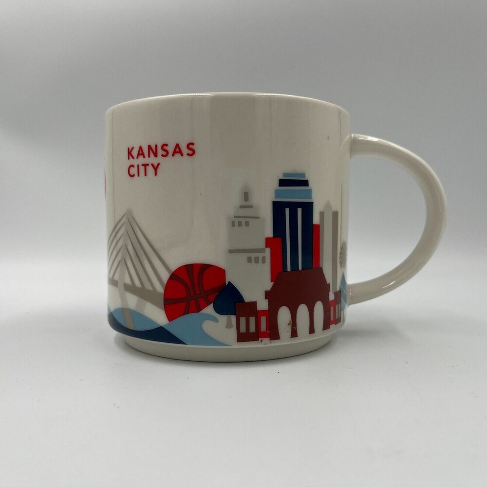 Starbucks Kansas City MO You Are Here 2014 Collection Coffee Tea Mug Cup 14 oz